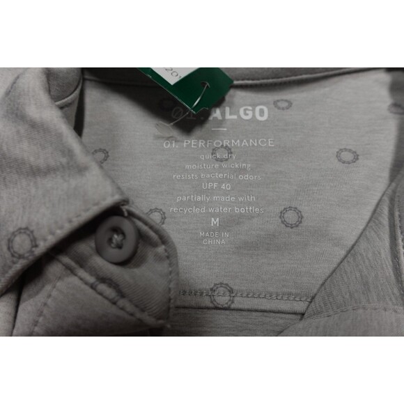 01. Algo Performance Men's Medium Gray SPF 40 Moisture Wicking Shirt NWT - Picture 5 of 5